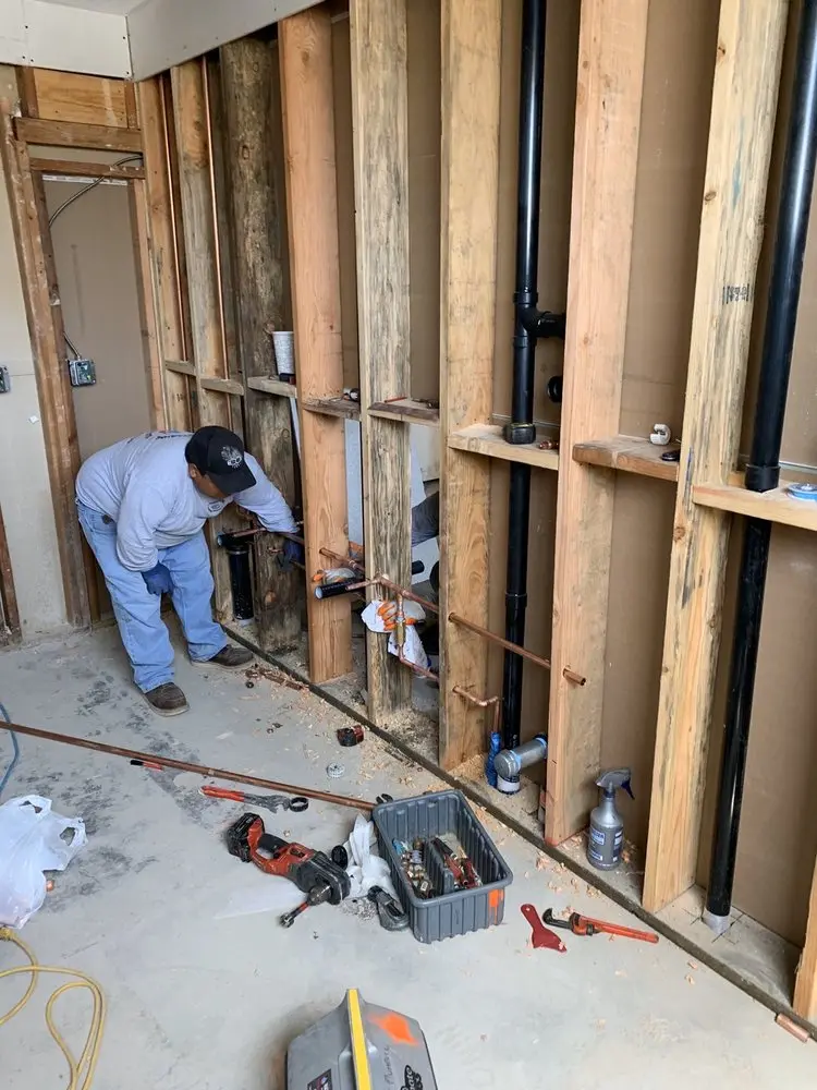 Commercial rough-in plumbing for Gas Line Repair in Phelps